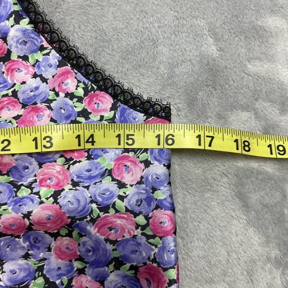 Pollinaise Satin Chemise Nightgown Womens S Floral Satin Lace Cottagecore Sexy - Picture 6 of 7